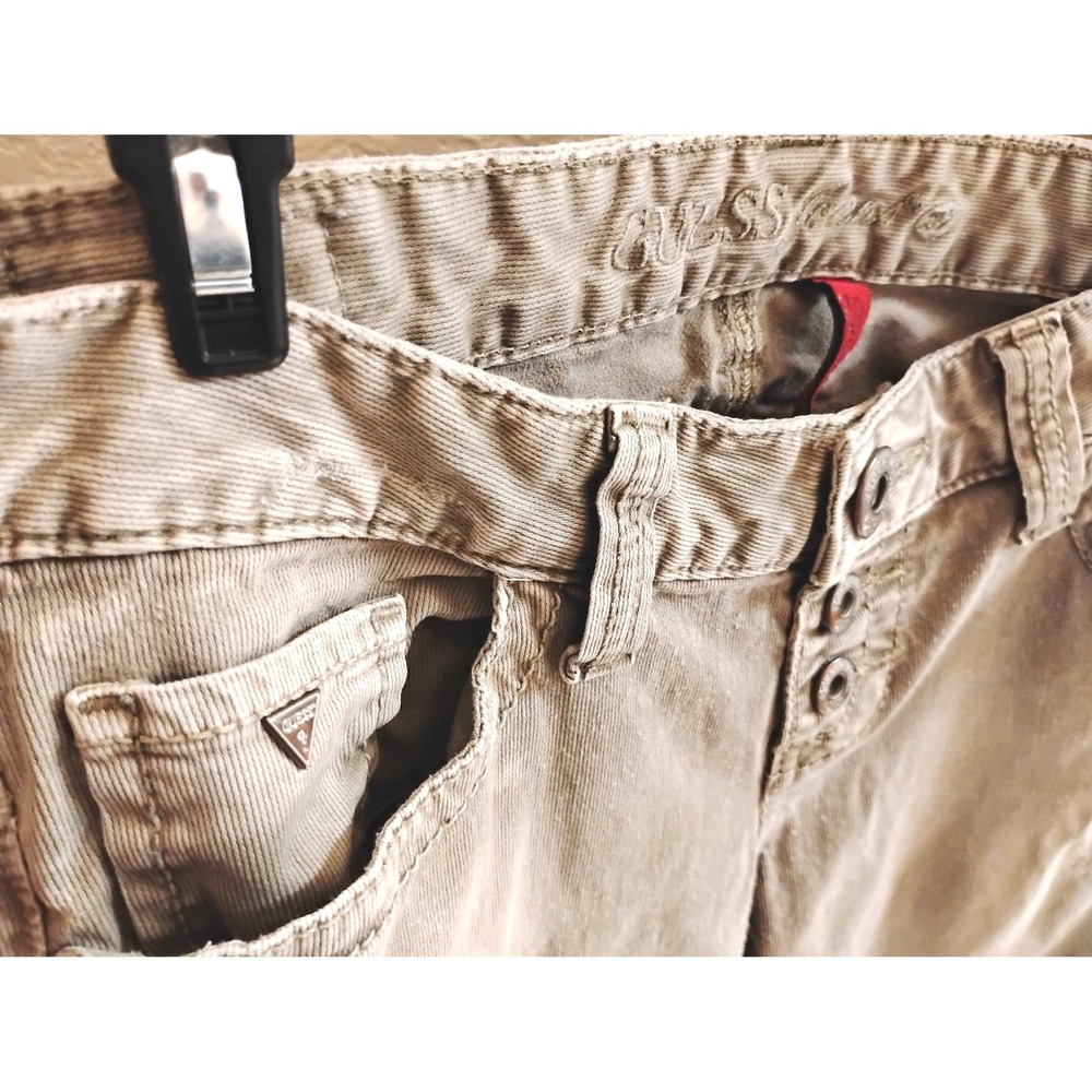 💗Vintage Y2K Guess Daredevil Low Rise Button Fly Corduroy Pants Size 27 Grunge
